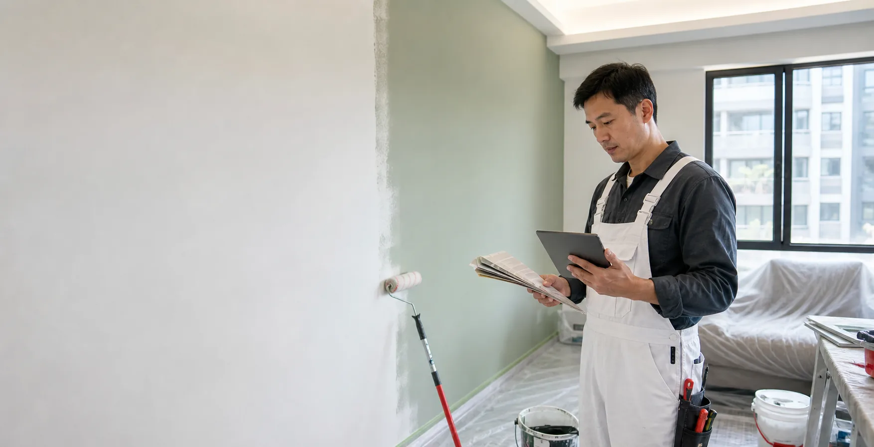 油漆工程行工作現場